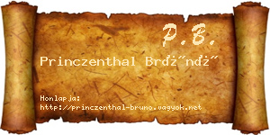 Princzenthal Brúnó névjegykártya